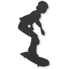 Étiquette en carton, skater, dim. 56x67 mm, noir, 10 pièces/ 1 Pq. [HOB-586036]