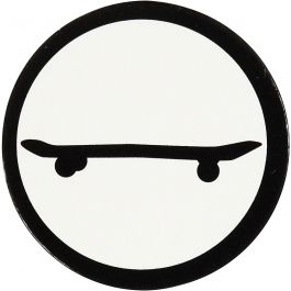Étiquette en carton, skateboard, d 25 mm, blanc/noir, 20 pièces/ 1 Pq. [HOB-586037]