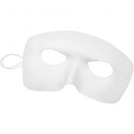 Masque demi-visage, H : 12 cm, L : 17 cm, blanc, 12 pièces/ 1 Pq. [HOB-59243]
