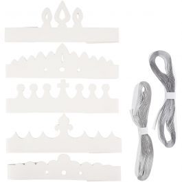 Couronnes, H : 10-16,5 cm, L : 60 cm, blanc, 50 pièces/ 1 Pq. [HOB-59263]