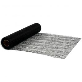 Chemins de table, L : 30 cm, noir, 10 m/ 1 rouleau [HOB-593002]