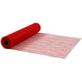 Chemins de table, L : 30 cm, rouge, 10 m/ 1 rouleau [HOB-593003]