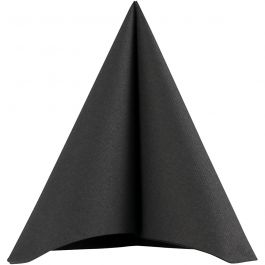 Serviettes de table, dim. 40x40 cm, 60 gr, noir, 20 pièces/ 1 Pq. [HOB-598002]