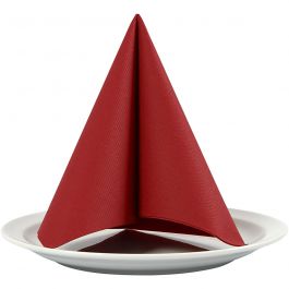 Serviettes de table, dim. 40x40 cm, 60 gr, rouge vin, 20 pièces/ 1 Pq. [HOB-598010]