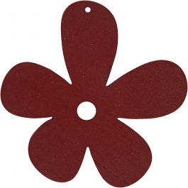 Fleur, dim. 57x51 mm, ép. 2 mm, rouge vin, 10 pièces/ 1 Pq. [HOB-599303]