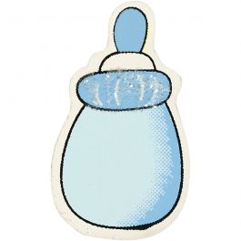 Boîte de lait, dim. 22x37 mm, ép. 1,7 mm, paillettes, bleu clair, 10 pièces/ 1 Pq. [HOB-599911]
