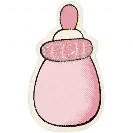Boîte de lait, dim. 22x37 mm, ép. 1,7 mm, paillettes, rose clair, 10 pièces/ 1 Pq. [HOB-599917]