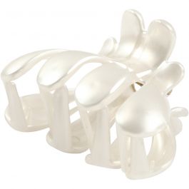 Pince à cheveux, L : 60 mm, L : 38 mm, nacré, 2 pièces/ 1 Pq. [HOB-600997]