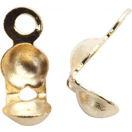 Embouts cache-noeud, L : 8 mm, d 3 mm, doré, 100pièce/ 1 Pq. [HOB-60172]