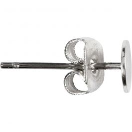 Clous d’oreilles, L : 13 mm, argenté, 10 pièces/ 1 Pq. [HOB-603080]