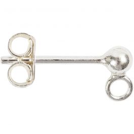 Boucles d'oreilles, L : 13 mm, argent, 10 pièces/ 1 Pq. [HOB-60844]
