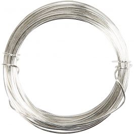 Fil argenté, ép. 0,4 mm, argenté, 20 m/ 1 rouleau [HOB-61004]