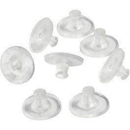 Boucle d'Oreilles, d 10 mm, transparent, 10 paire/ 1 Pq. [HOB-61171]