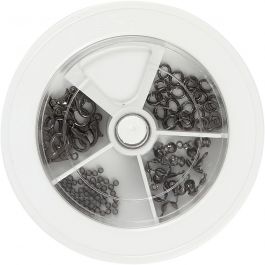 Kit de démarrage pour la fabrication de bijoux, gris foncé métallique, 1 set [HOB-61272]