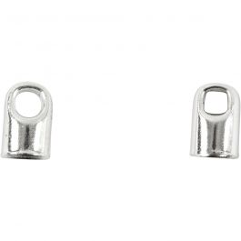 Embouts, L : 7 mm, d 4,5 mm, argenté, 8 pièces/ 1 Pq. [HOB-613040]
