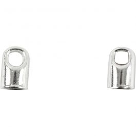 Embouts, L : 7 mm, d 4,5 mm, argenté, 50 pièces/ 1 Pq. [HOB-61304]