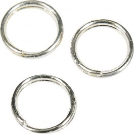Anneaux brisés, d 5 mm, argenté, 30 pièces/ 1 Pq. [HOB-613420]