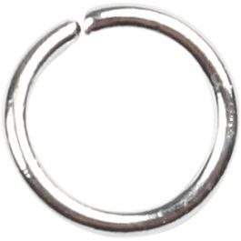 Boucles rondes , dim. 5,4 mm, ép. 0,7 mm, argenté, 500 pièces/ 1 Pq. [HOB-61379]