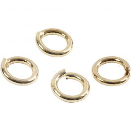 Boucles rondes , ép. 0,7 mm, doré, 500 pièces/ 1 Pq. [HOB-61398]