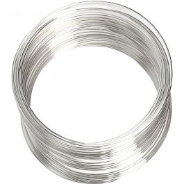 Bracelet spirale, d 6 cm, ép. 0,8 mm, argenté, 1 pièce [HOB-61503]
