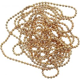 Chaîne de perles, d 1,5 mm, doré, 150 cm/ 1 rouleau [HOB-61537]