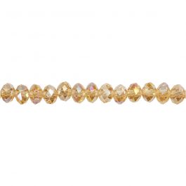 Perles à facettes, topaz, dim. 5x6 mm, diamètre intérieur 1 mm, 100 pièce/ 1 Pq. [HOB-61668]