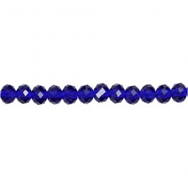 Perles à facettes, dim. 5x6 mm, diamètre intérieur 1 mm, bleu opale, 100 pièces/ 1 Pq. [HOB-61669]