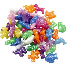 Perles Plastique Novelty, dim. 25 mm, diamètre intérieur 4 mm, 125 ml/ 1 Pq. [HOB-618230]