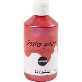 Peinture à la détrempe Métallisée, rouge, 300 ml/ 1 Pq. [HOB-629834]