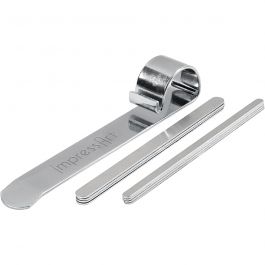 Outil de flexion et bandes métalliques pour bracelet, L : 15 cm, L : 6-106 mm, aluminium, 1 set [HOB-67594]