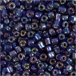 Perles de Rocaille, d 4 mm, dim. 6/0, diamètre intérieur 0,9-1,2 mm, bleu brillant, 25 gr/ 1 Pq. [HOB-682631]