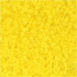 Rocailles 2-cut, d 1,7 mm, dim. 15/0, diamètre intérieur 0,5 mm, jaune transparent, 25 gr/ 1 Pq. [HOB-687780]
