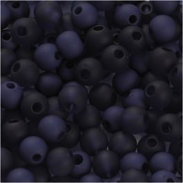 Perles en plastique, d 6 mm, diamètre intérieur 2 mm, bleu, 40 gr/ 1 Pq. [HOB-69593]
