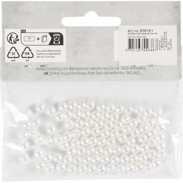 Perles de Cire, d 5 mm, diamètre intérieur 0,7 mm, nacré, 100 pièces/ 1 Pq. [HOB-698161]