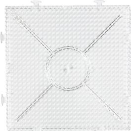 Plaque à picots, Large carré, dim. 15x15 cm, medium, transparent, 1 pièce [HOB-75310]
