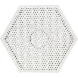 Plaque à picots, grand hexagone, dim. 15x15 cm, medium, transparent, 1 pièce [HOB-755900]