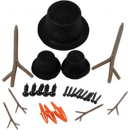 Chapeaux, nez et branches, dim. 2,3-7 cm, 3 set/ 1 Pq. [HOB-78282]