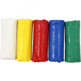Pâte à Modeler , H : 9,5 cm, ass. de couleurs, 5x80 gr/ 1 Pq. [HOB-78690]