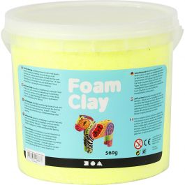 Foam Clay®, jaune néon, 560 gr/ 1 seau [HOB-78829]