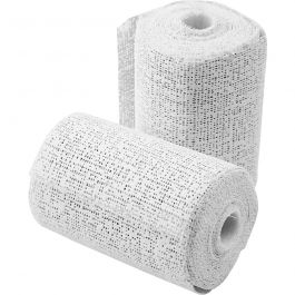 Gaze plâtrée, L : 2,7 M, L : 7,5 cm, blanc, 2 rouleau/ 1 Pq. [HOB-78913]