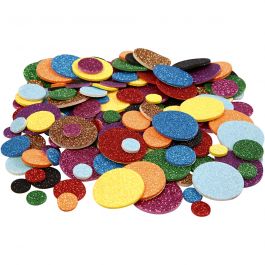 Autocollants en mousse, d 12+20+32 mm, 1000 pièces/ 1 Pq. [HOB-79022]