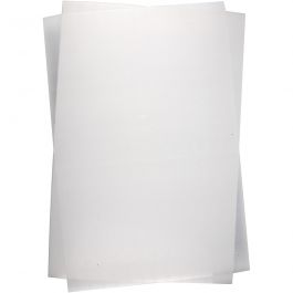 Feuilles de plastique thermorétractable, feuille 20x30 cm, ép. 0,3 mm, transparent mat, 10 flles/ 1 Pq. [HOB-79092]