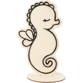 Figurine décorative, hippocampe, H : 18 cm, 1 pièce [HOB-791957]