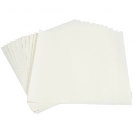 Origami-Papier, feuille 30x30 cm, 80 gr, blanc, 12 flles/ 1 Pq. [HOB-536151]