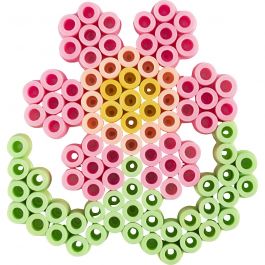 Plaques à Picots pour Perles NABBI BioBeads, hexagone, dim. 8,5x8,5 cm, medium, 1 pièce [HOB-906784]