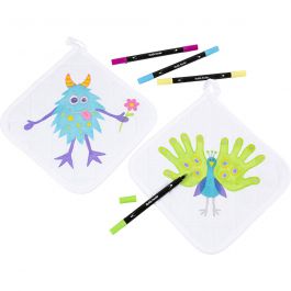 Poussins de Pâques Maniques avec Feutres, noir, blanc, 1 set [HOB-97419]