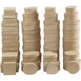 Boîtes , H : 5-7,5 cm, d 10-18 cm, 72 pièces/ 1 Pq. [HOB-99281]