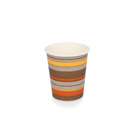 Tasse à Café Carton 230cc 8oz Ø8 cm rayé (1.000 pcs) [TK-9987930]