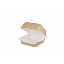 Boîte à Hamburger 9x7x9 cm kraft/blanc (400 pcs) [TK-9988134]