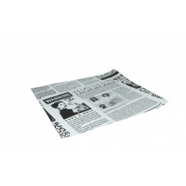 Emballage en papier sulfurisé pour hamburger 33x30cm FSC®Mix Journal Blanc (2.000 pcs) [TK-9988210]